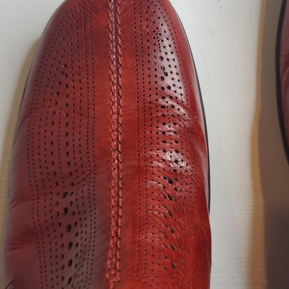 Walking Cradles Elites Red Leather Loafers Narrow 7 - Picture 11 of 14